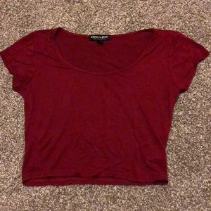 Maroon Cropped Shirt